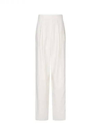 Women s Silk Blend Pleated Pants Ivory 270835 - GIORGIO ARMANI - BALAAN 1