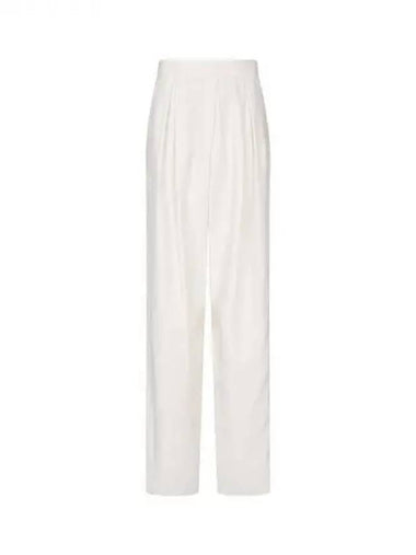 Women s Silk Blend Pleated Pants Ivory 270835 - GIORGIO ARMANI - BALAAN 1