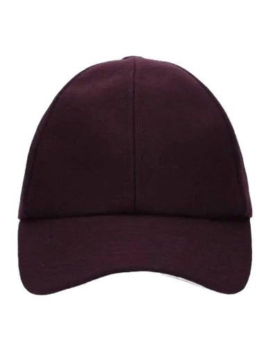 Signature Logo Wool Ball Cap Burgundy - COURREGES - BALAAN 1