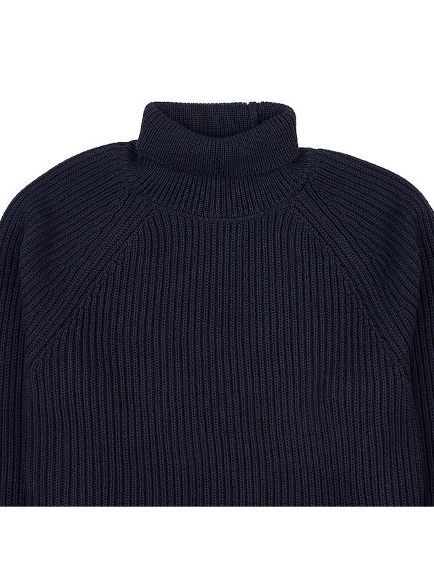 Cotton Wool Blend Turtleneck Black - AMI - BALAAN 4