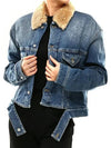 Fur Collar Denim Jacket Blue - GOLDEN GOOSE - BALAAN 4