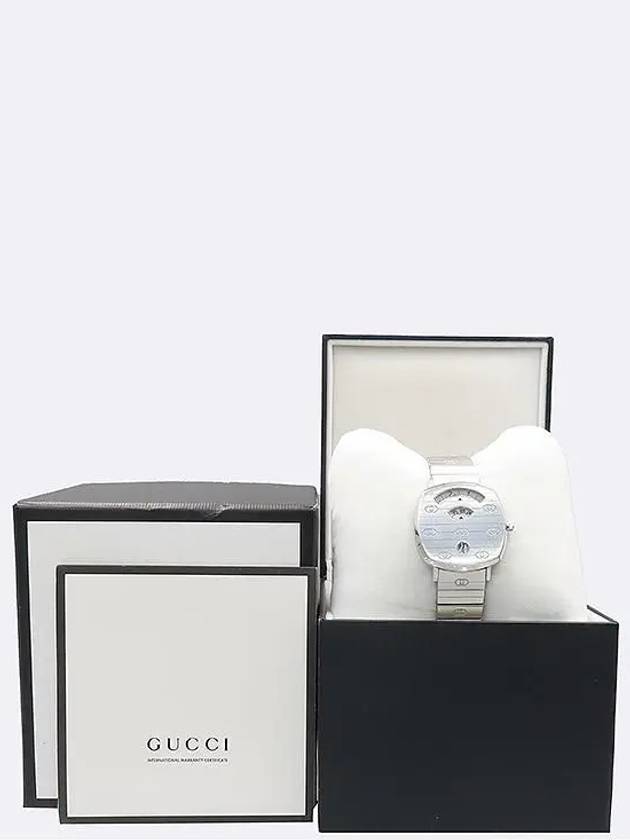 YA157401 Grip White Dial 35MM Quartz Steel Women s Watch - GUCCI - BALAAN 5