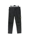 Men's Waffen Patch Straight Pants Charcoal - STONE ISLAND - BALAAN 2