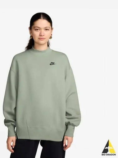 Women s Sportswear Tech Fleece Oversized Crew Neck Sweatshirt 370 - NIKE - BALAAN 1