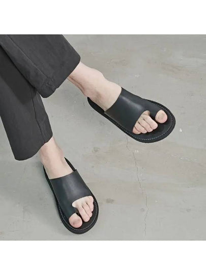 Eger Minimal Leather Slippers Vanta Black - MIAMIPROJECT - BALAAN 2