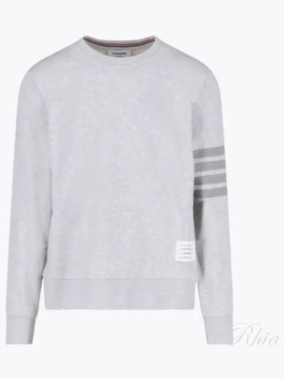 Classic Loopback Terry Tonal 4-Bar Relaxed Fit Crewneck Sweatshirt Pale Grey - THOM BROWNE - BALAAN 2