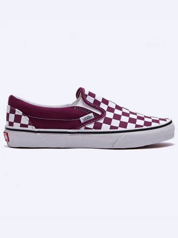 Classic Slip On Color THEORY Checkerboard Dark Purple VN000BVZDRV1 - VANS - BALAAN 1