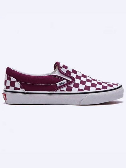 Classic Theory Checkerboard Slip-Ons Dark Purple - VANS - BALAAN 2