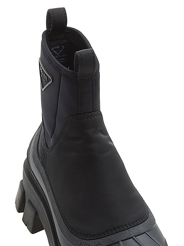 Men's Monolith Re-Nylon Gabardine Chelsea Boots Black - PRADA - BALAAN 9