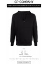 Men's Lens Wappen Fleece Hoodie Black - CP COMPANY - BALAAN 3