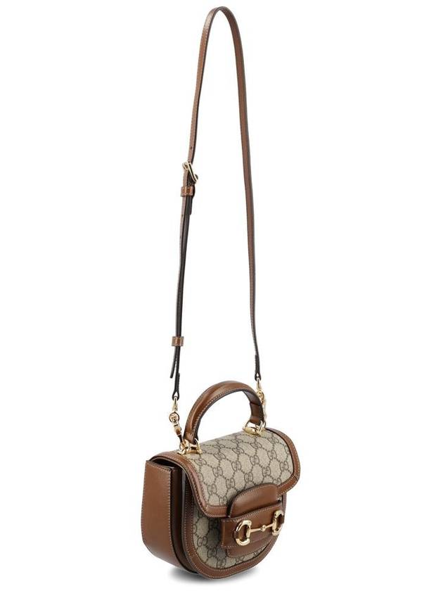 Horsebit 1955 Mini Top Handle Cross Bag Beige Brown - GUCCI - BALAAN 4