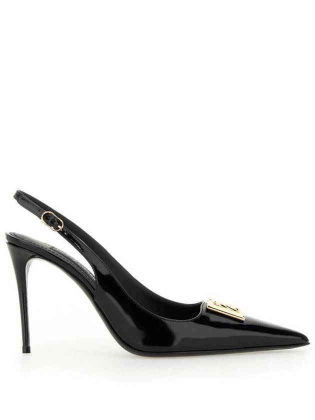 23 fw Glossy Leather Slingback Pumps Dolce GABBANA CG0680 A1037 80999 B0230462700 - DOLCE&GABBANA - BALAAN 2