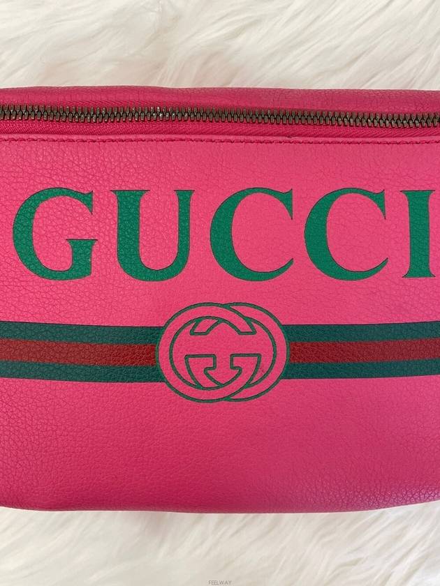 Daol Sangin Store Logo Leather Belt Bag Pink 493869 Condition A - GUCCI - BALAAN 5