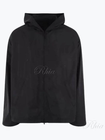 Logo Print Hooded Windbreaker Black - BALENCIAGA - BALAAN 2