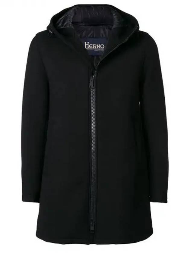 Diagonal Scuba Hooded Jacket Black - HERNO - BALAAN 2