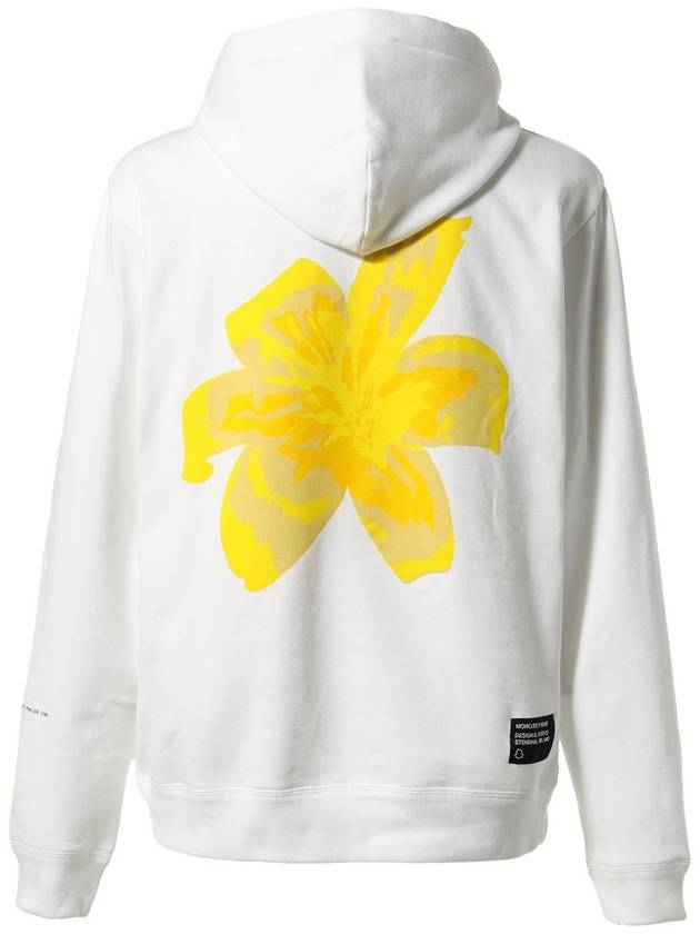 floral motif Hoodie top white - MONCLER - BALAAN 4