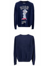 Bobby Cashmere Jacquard Knit Top Navy - DIOR - BALAAN 5