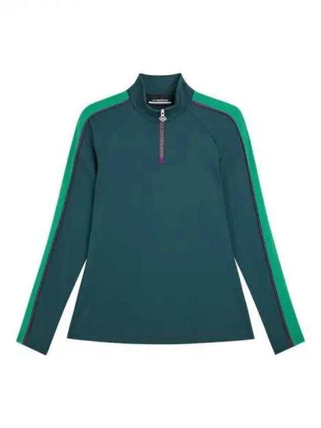 Kora Mid Layer Long Sleeve T-Shirt Green - J.LINDEBERG - BALAAN 1