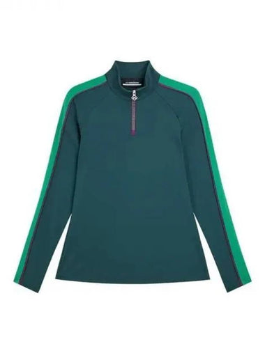 Kora Mid Layer Long Sleeve T-Shirt Green - J.LINDEBERG - BALAAN 1