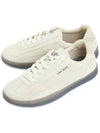 Logo Suede Low Top Sneakers Cream - STONE ISLAND - BALAAN 2