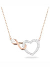 Hyperbola Infinity Heart Necklace Silver Rose Gold - SWAROVSKI - BALAAN 2