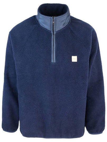 Logo Applique Fleece Sweatshirt Navy - A.P.C. - BALAAN 2