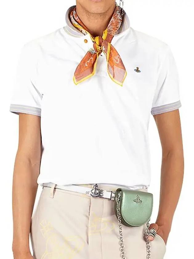 Logo Classic Stripe Polo Shirt White - VIVIENNE WESTWOOD - BALAAN 4