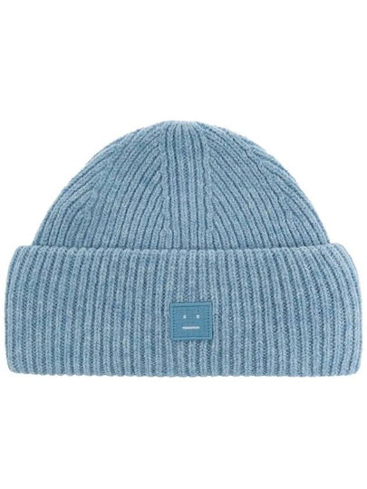 Small Face Logo Beanie Steel Blue - ACNE STUDIOS - BALAAN 2