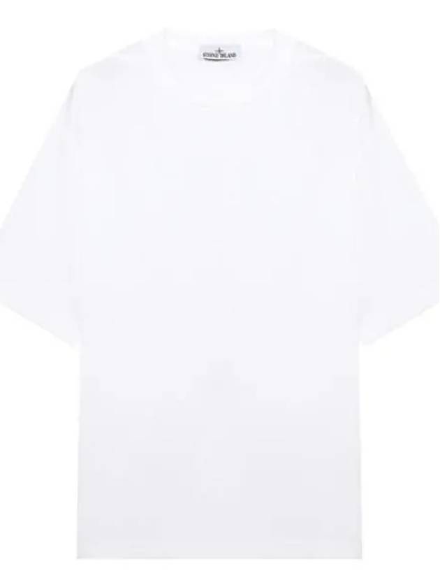 Pisato effect compass logo embroidery t shirt men s short sleeve tee - STONE ISLAND - BALAAN 1