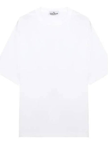 Pisato effect compass logo embroidery T shirt - STONE ISLAND - BALAAN 1