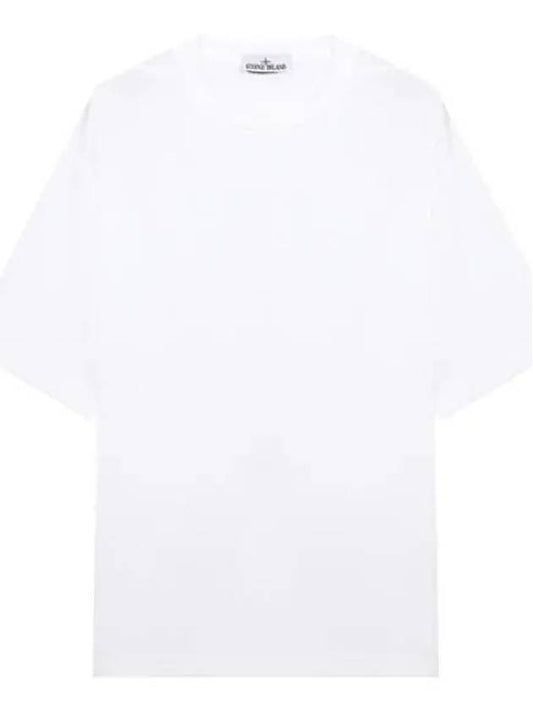 Pisato effect compass logo embroidery t shirt men s short sleeve tee - STONE ISLAND - BALAAN 1