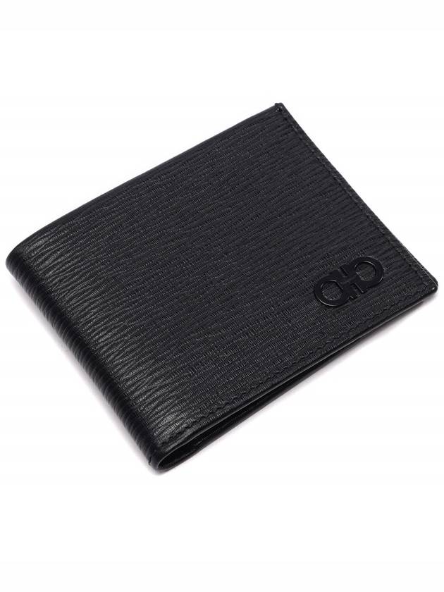 Gancini Half Wallet Black - SALVATORE FERRAGAMO - BALAAN 6