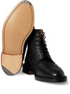 Pebbled Leather Wingtip Brogue Ankle Boots Black - THOM BROWNE - BALAAN 7