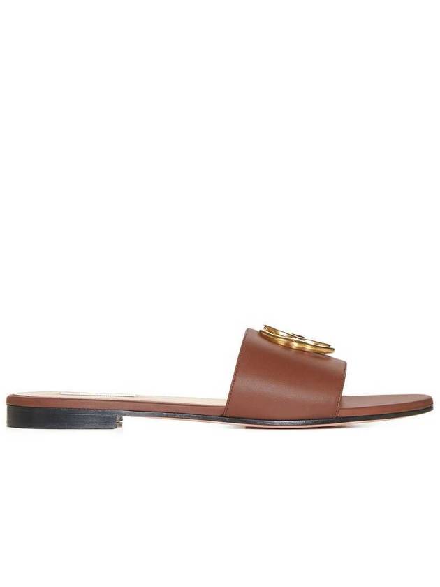 Metal Logo Slippers Brown - BALLY - BALAAN 2