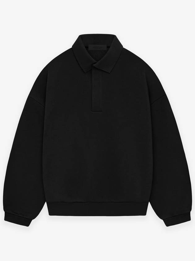 long sleeve polo sweatshirt thread jet black light heather gray - FEAR OF GOD ESSENTIALS - BALAAN 4