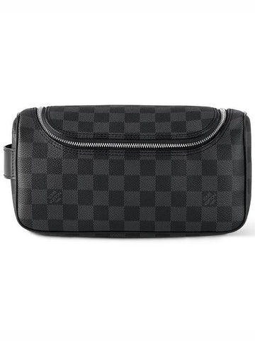 Toiletry Damier Graphite Canvas Pouch Bag Black - LOUIS VUITTON - BALAAN 1