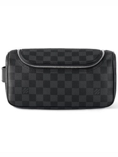 Toiletry Damier Graphite Canvas Pouch Bag Black - LOUIS VUITTON - BALAAN 1