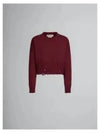 Embroided Logo Distressed Knit Top Red - MARNI - BALAAN 2