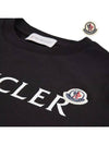 Kids Logo Short Sleeve T Shirt Black 8C00003 89AFV 999 4A 6A - MONCLER - BALAAN 5