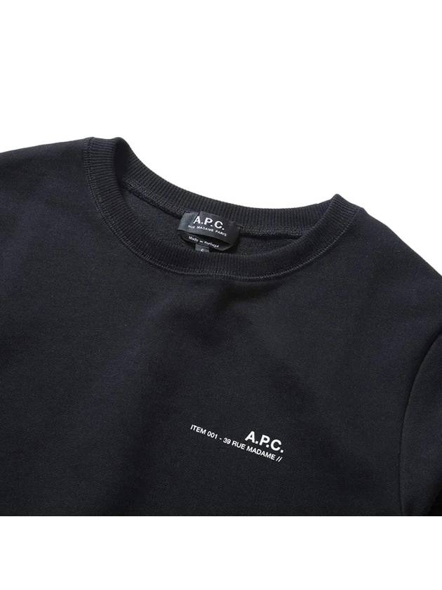 Item Logo Cotton Sweatshirt Black - A.P.C. - BALAAN 5