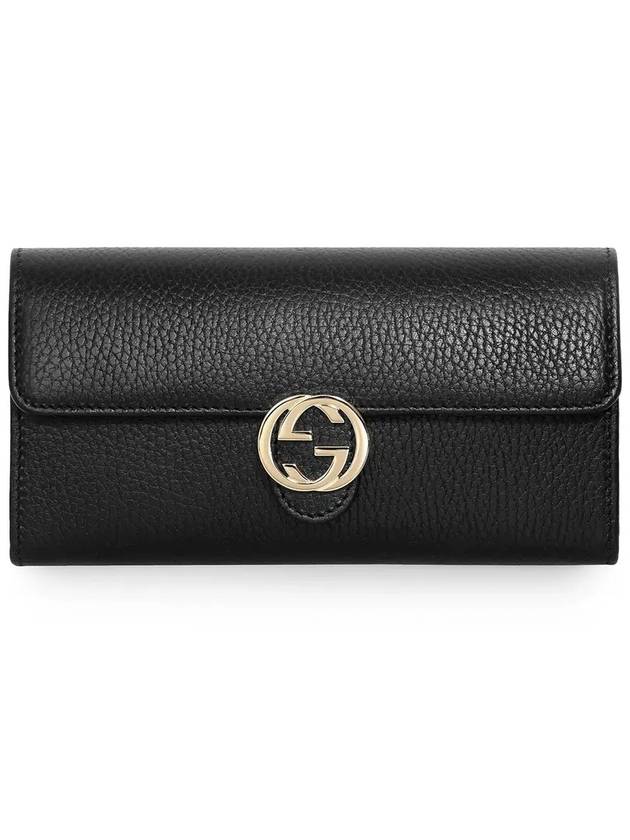 GG Interlocking Long Wallet Black - GUCCI - BALAAN 6