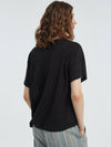 Basic linen t shirt black - MANAVIS7 - BALAAN 4