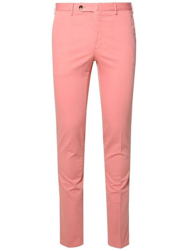 Pt01 'Superslim' Pink Cotton Blend Trousers - PT01 - BALAAN 1