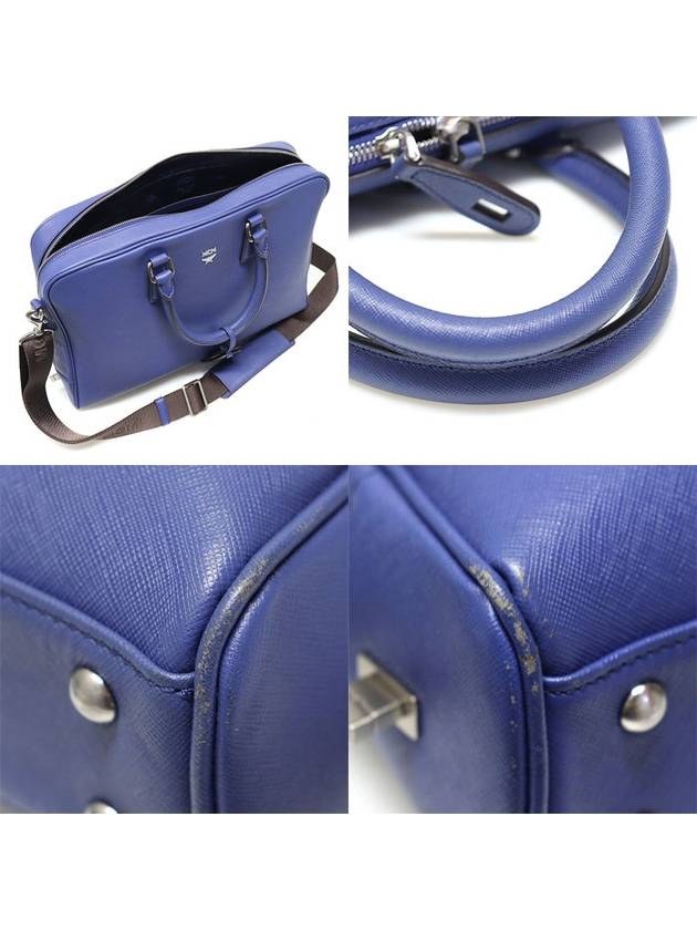 MMF 3SLS15 LU001 Blue Saffiano Silver Logo Briefcase 2WAY - ETC - BALAAN 6