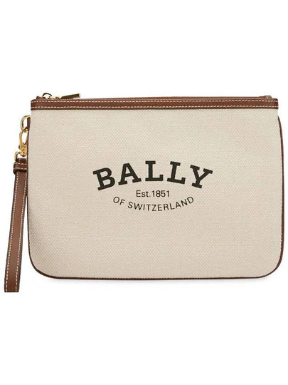 Women's Certhe Fabric Clutch Bag Natural - BALLY - BALAAN 2