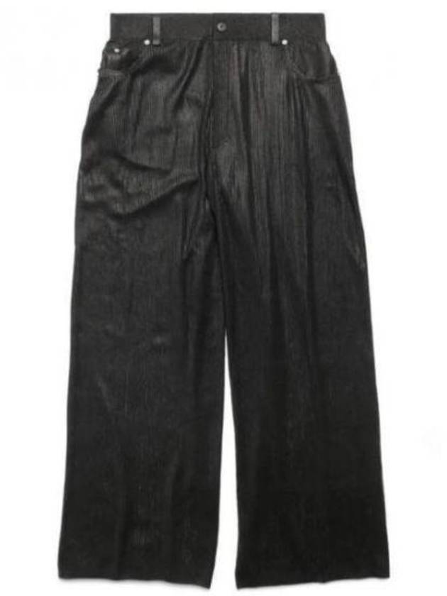 Cotton High Waist Transparent Wide Pants Black - BALENCIAGA - BALAAN 2