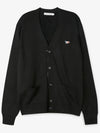 Tricolor Fox Patch Classic Cardigan Black - MAISON KITSUNE - BALAAN 3