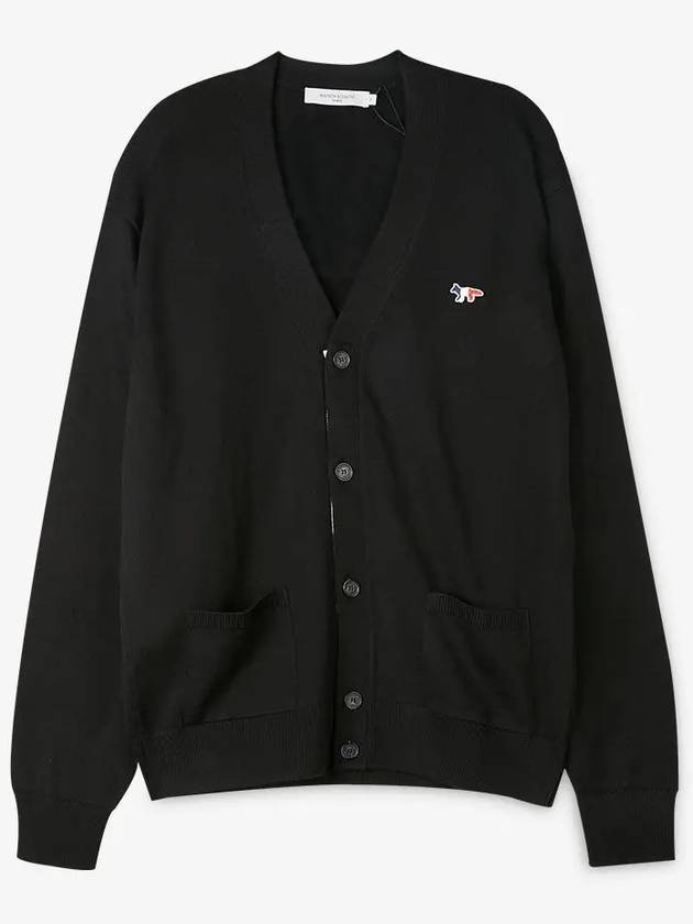 Tricolor Fox Patch Classic Cardigan Black - MAISON KITSUNE - BALAAN 3