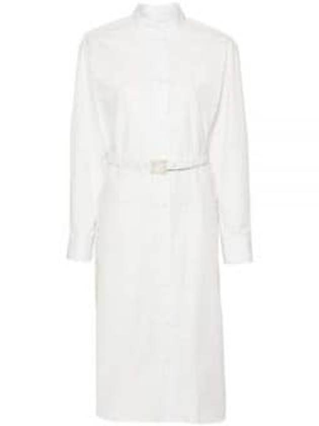 Cotton Poplin Midi Dress White - FENDI - BALAAN 2