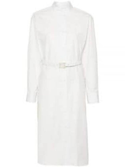 Cotton Poplin Midi Dress White - FENDI - BALAAN 2